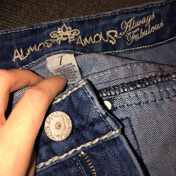 Size 7 Almost Famous Blue Ripped Jeans 